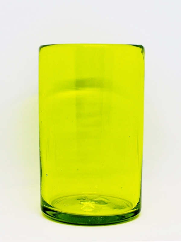 Sale Items / Solid Yellow drinking glasses  / These handcrafted glasses deliver a classic touch to your favorite drink.